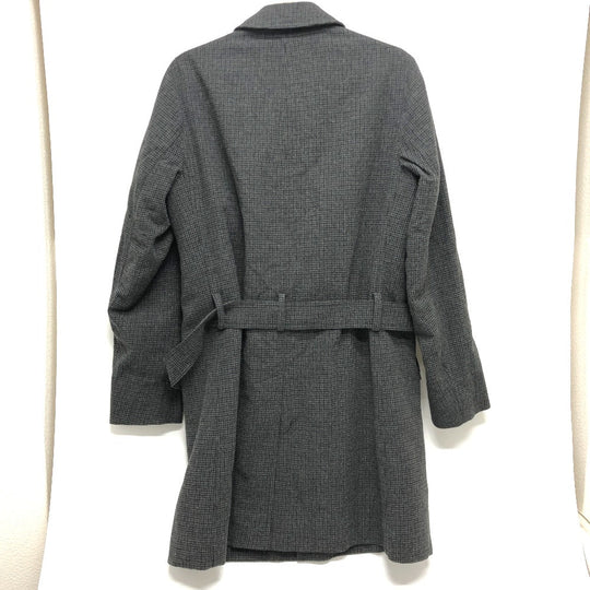 Herno trench coat cotton black Stainless color Women 46 Used Authentic