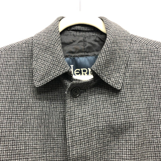 Herno trench coat cotton black Stainless color Women 46 Used Authentic