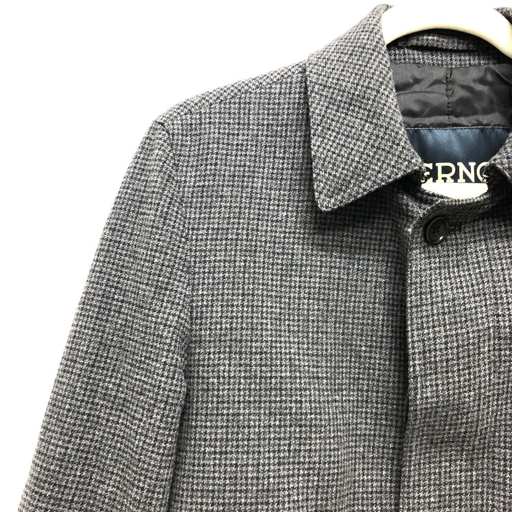 Herno trench coat cotton black Stainless color Women 46 Used Authentic