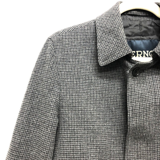 Herno trench coat cotton black Stainless color Women 46 Used Authentic