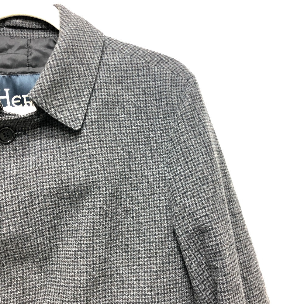 Herno trench coat cotton black Stainless color Women 46 Used Authentic