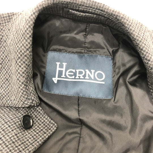 Herno trench coat cotton black Stainless color Women 46 Used Authentic