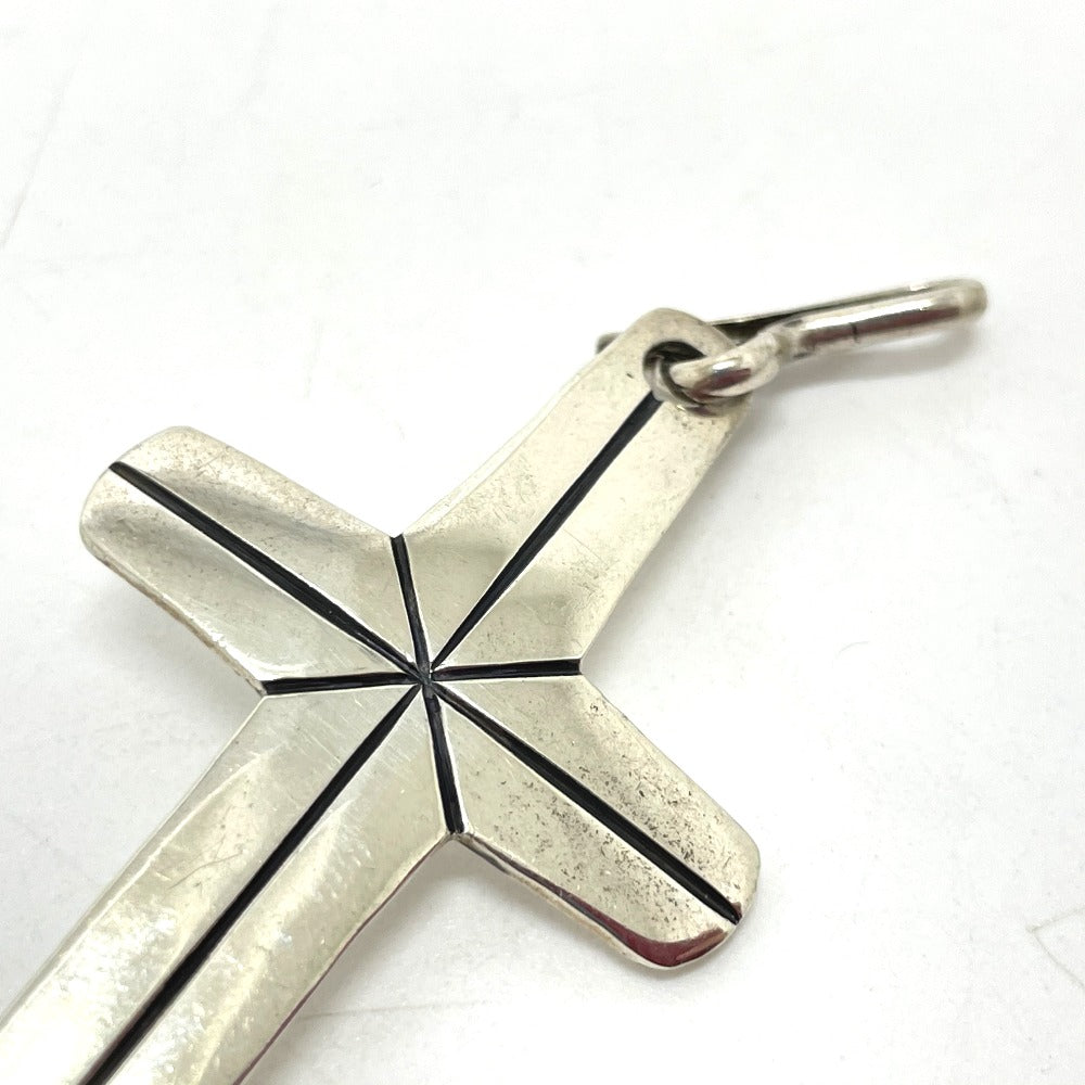 Cippy Crazy Horse Necklace SV925 Silverx red Accessories Double cross mens Used Authentic