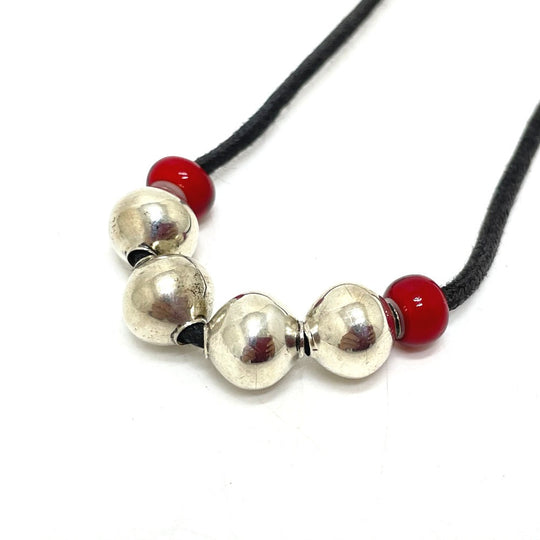 Cippy Crazy Horse Necklace SV925 Silverx red Accessories Double cross mens Used Authentic