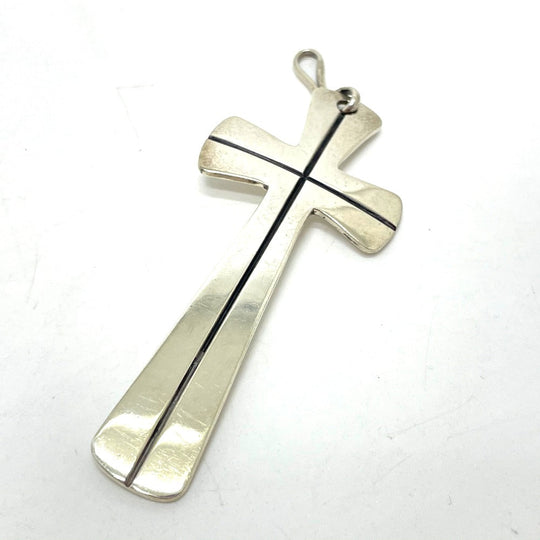 Cippy Crazy Horse Necklace SV925 Silverx red Accessories Double cross mens Used Authentic