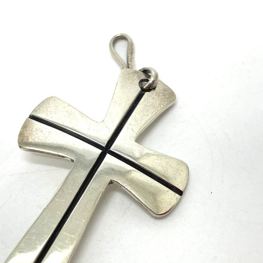Cippy Crazy Horse Necklace SV925 Silverx red Accessories Double cross mens Used Authentic