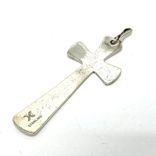 Cippy Crazy Horse Necklace SV925 Silverx red Accessories Double cross mens Used Authentic