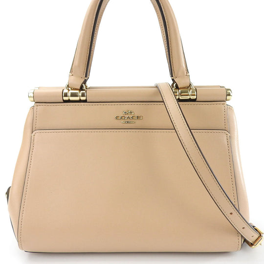 COACH Handbag 31918 leather beige Women Used Authentic