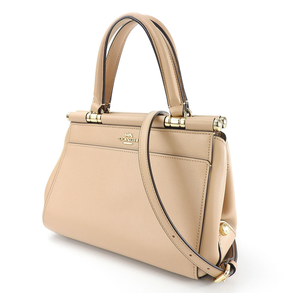 COACH Handbag 31918 leather beige Women Used Authentic