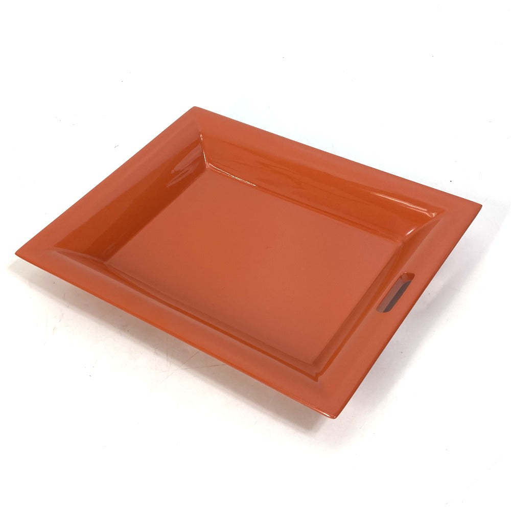 HERMES hair accessory lacquer Orange tray Vidposh tray Women Used Authentic