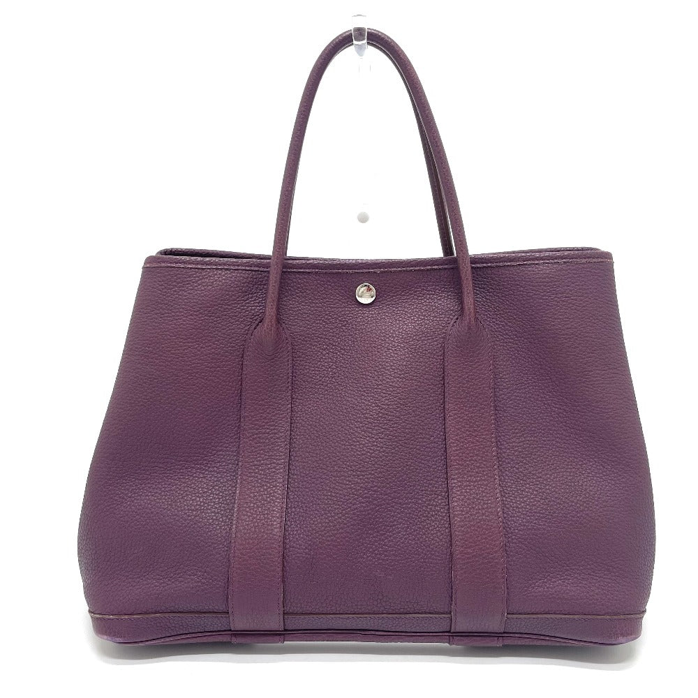 HERMES Tote Bag Negonda Purple type Garden party PM Women Used Authentic