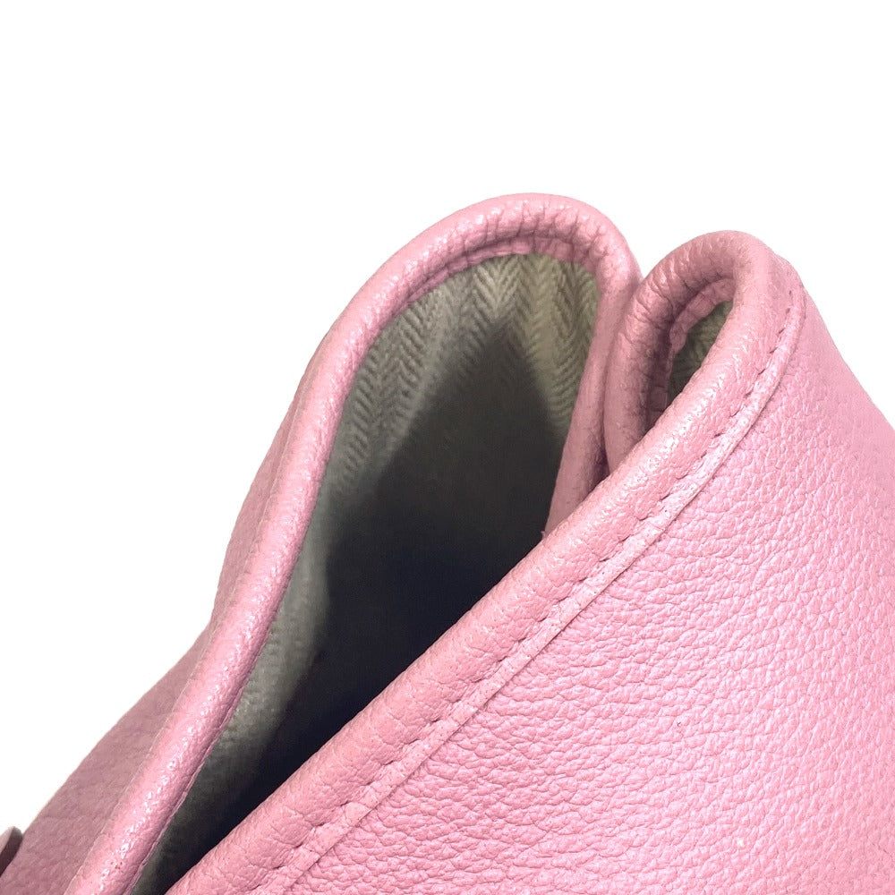 HERMES Tote Bag leather pink Garden party PM Tote Bag Women Used Authentic