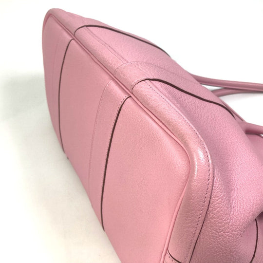 HERMES Tote Bag leather pink Garden party PM Tote Bag Women Used Authentic