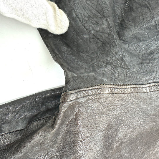 ISAMUKATAYAMA BACKLASH Blouson 982-02 leather Dark brown Riders Buffalo leather mens 1 (S size) Used Authentic