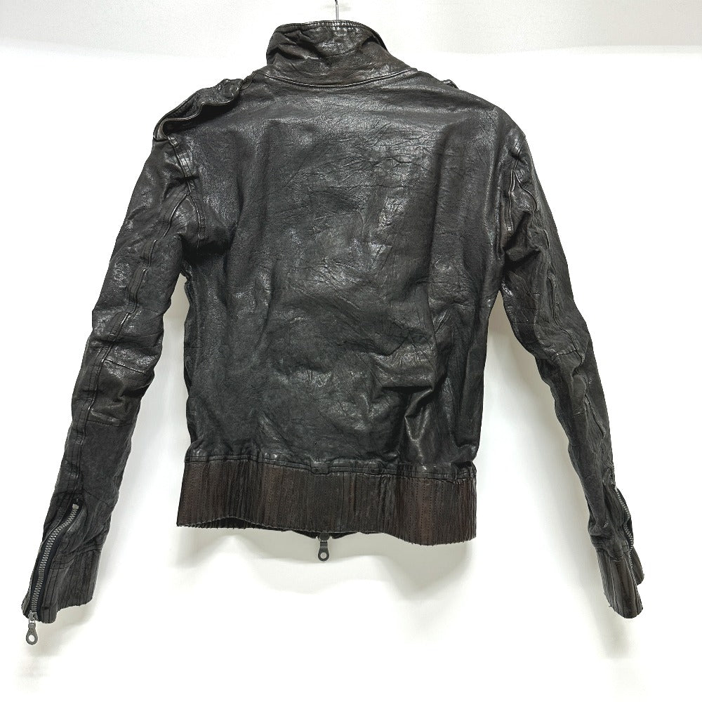 ISAMUKATAYAMA BACKLASH Blouson 982-02 leather Dark brown Riders Buffalo leather mens 1 (S size) Used Authentic