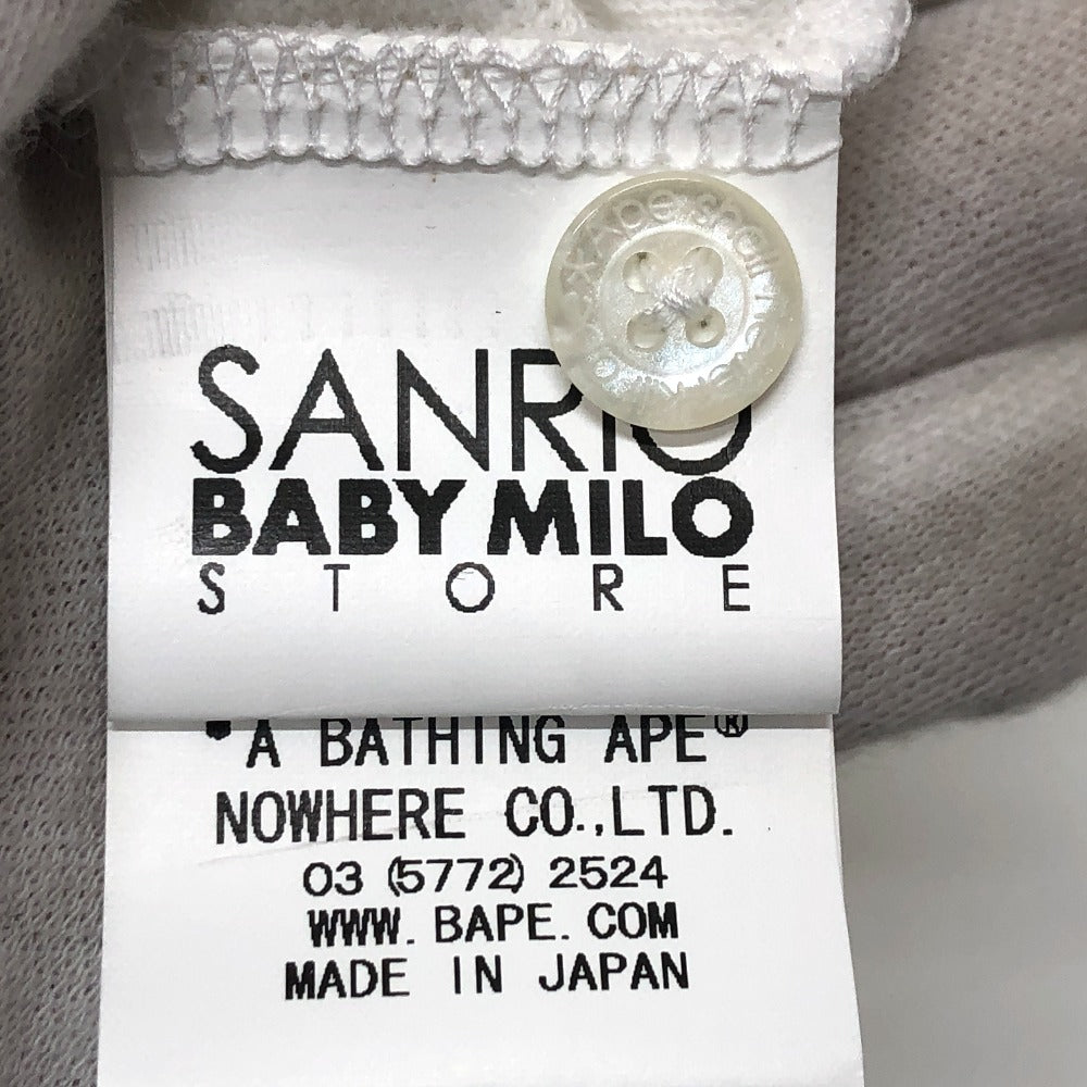 A BATHING APE Short sleeve polo shirt cotton white BAPE Milo x Kitty mens S Used Authentic