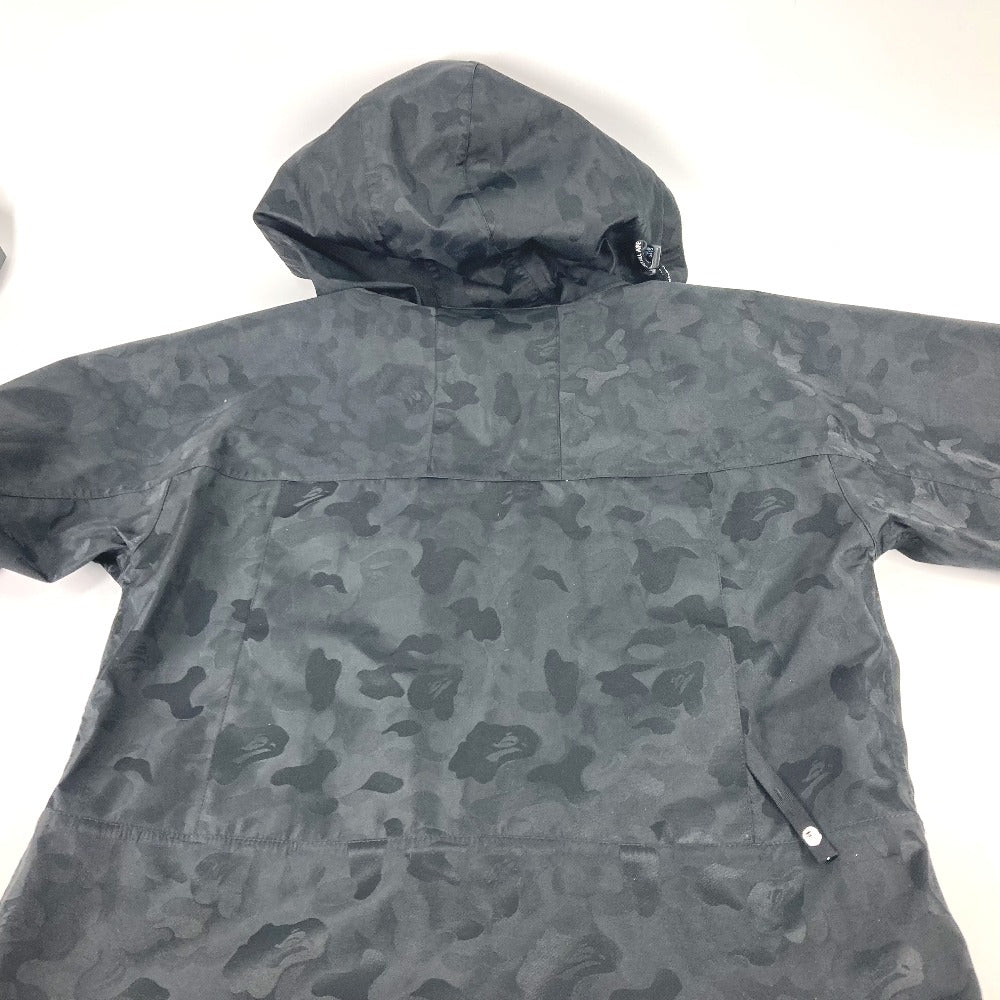 A BATHING APE Jacket polyester black GORE-TEX GORE-TEX military outerwear mens XS Used Authentic