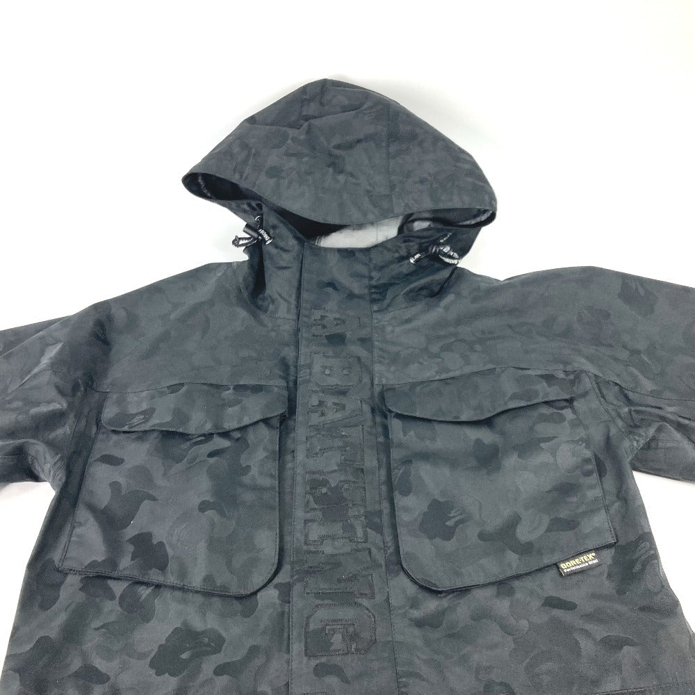 A BATHING APE Jacket polyester black GORE-TEX GORE-TEX military outerwear mens XS Used Authentic