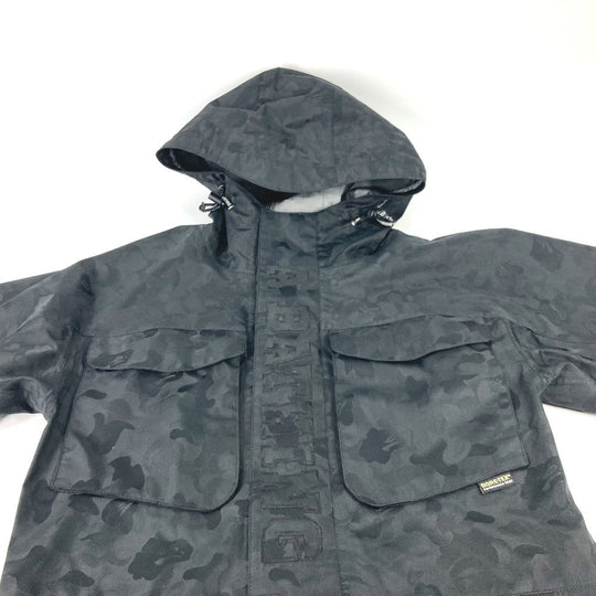 A BATHING APE Jacket polyester black GORE-TEX GORE-TEX military outerwear mens XS Used Authentic