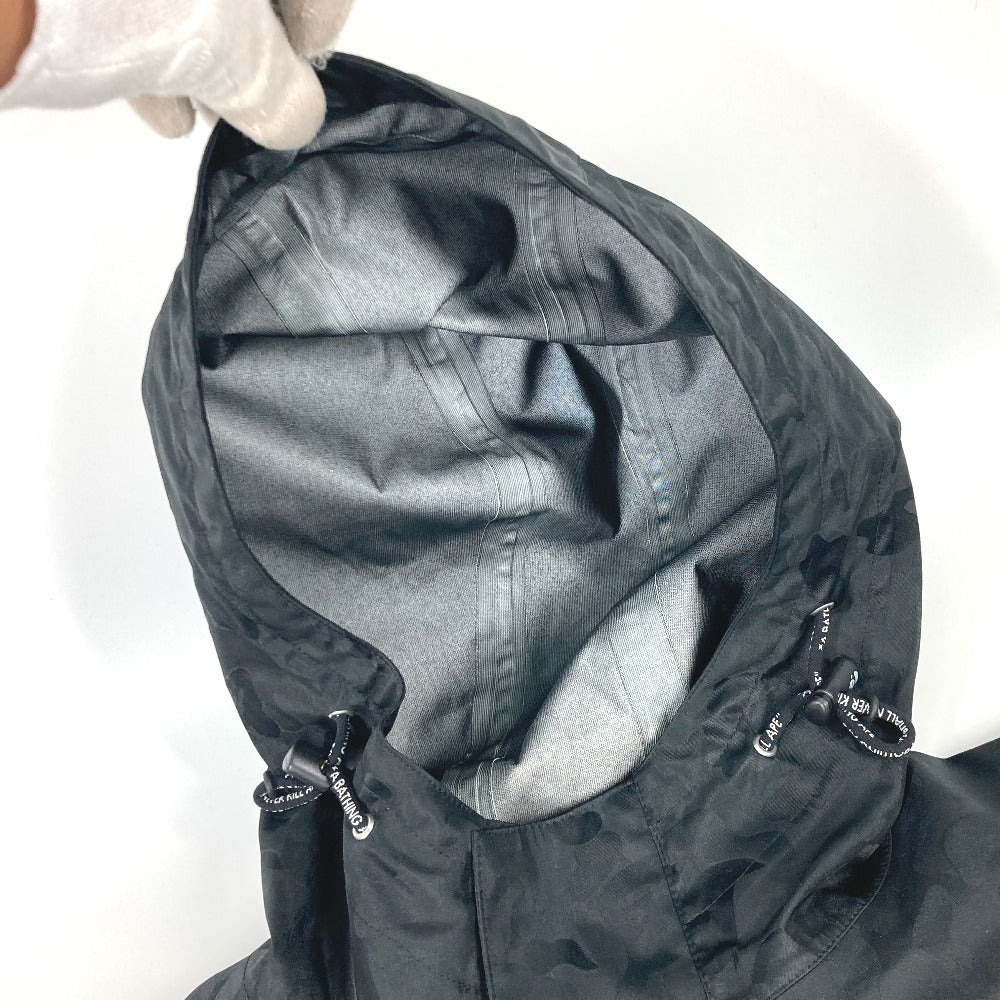 A BATHING APE Jacket polyester black GORE-TEX GORE-TEX military outerwear mens XS Used Authentic