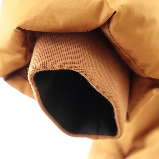 HERMES Down jacket [Outer material] 100% polyester; [Lining] 98% polyester, 2% polyurethane; [Filling] 90% down, 10% feather; [Knitted part] 80% virgin wool Orange Women 36 Used Authentic