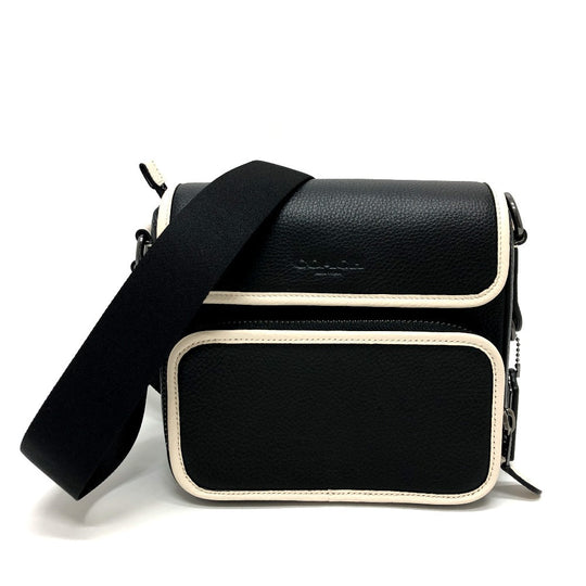 COACH Shoulder Bag K2361 leather black COACH Sullivan Women Used Authentic