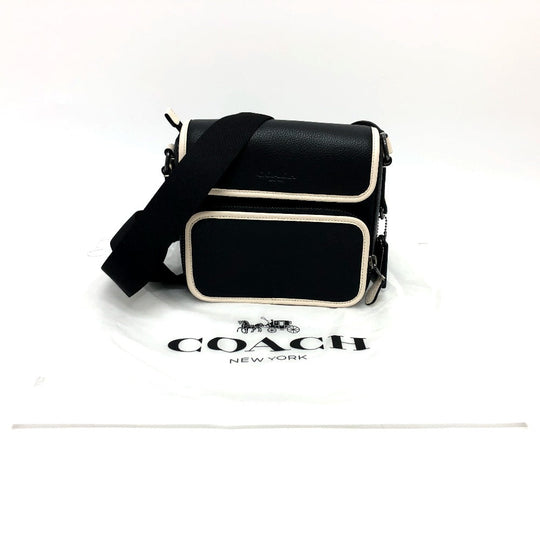 COACH Shoulder Bag K2361 leather black COACH Sullivan Women Used Authentic