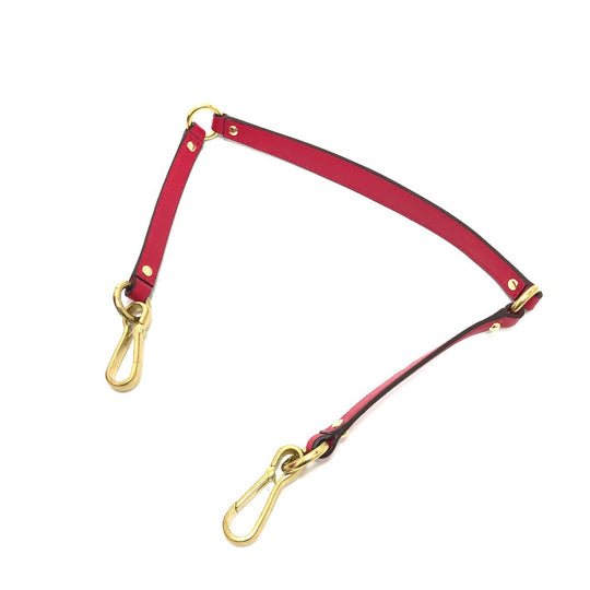 COACH Tote Bag 21281 leather Red Madison Gathered Women Used Authentic