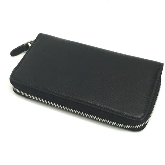 Dunhill Key case Key holder  leather black Round zip mens Used Authentic