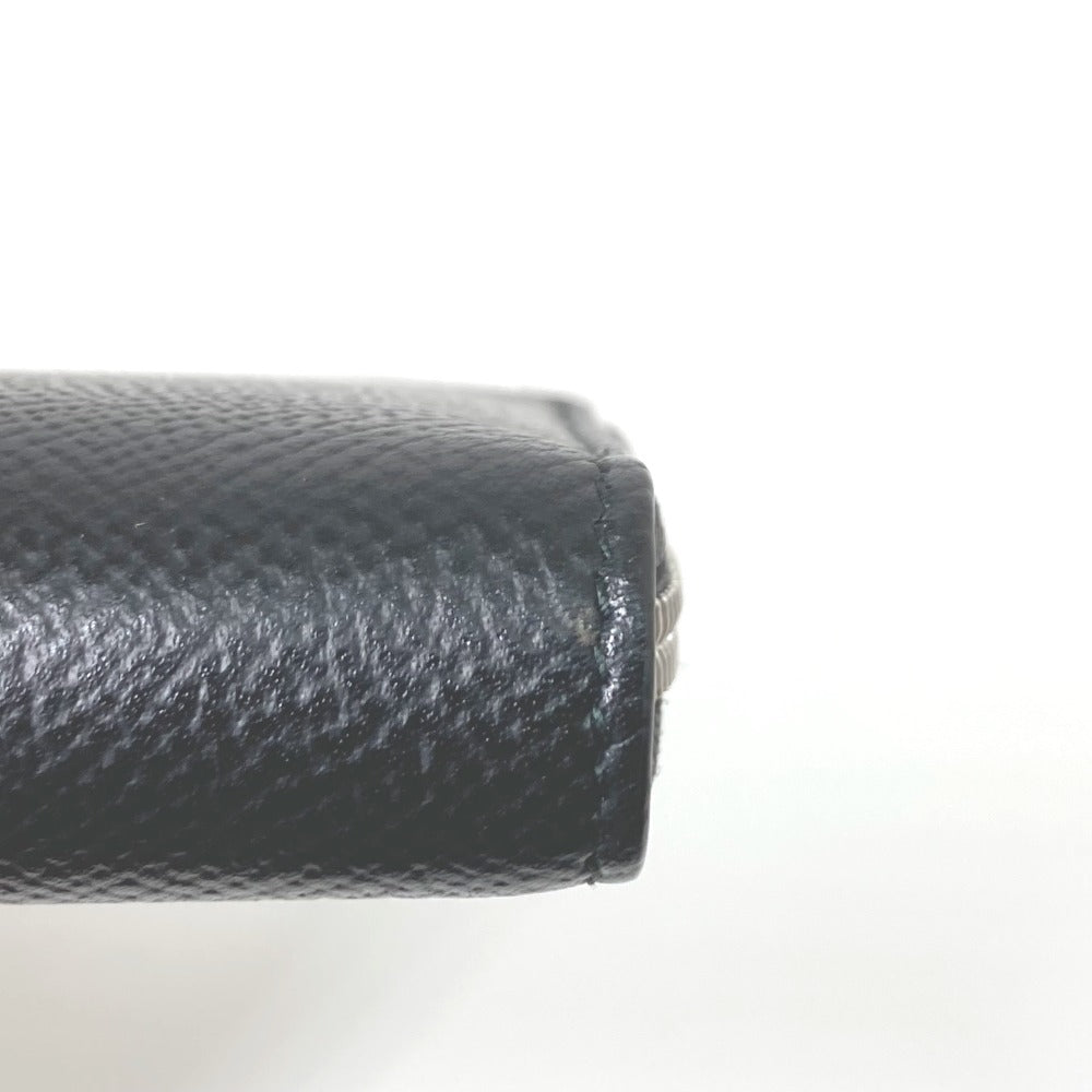 Dunhill Key case Key holder  leather black Round zip mens Used Authentic