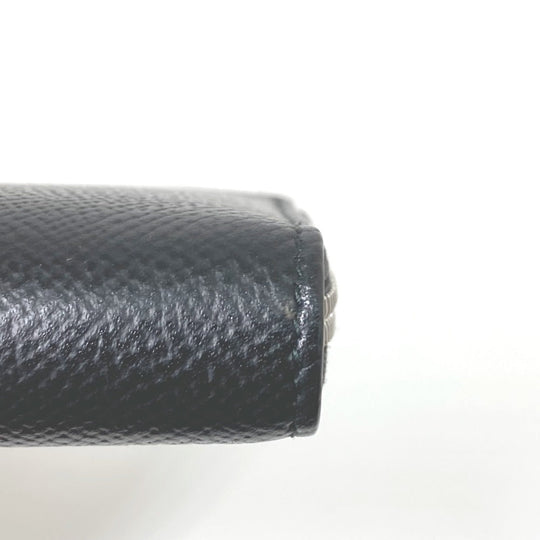 Dunhill Key case Key holder  leather black Round zip mens Used Authentic