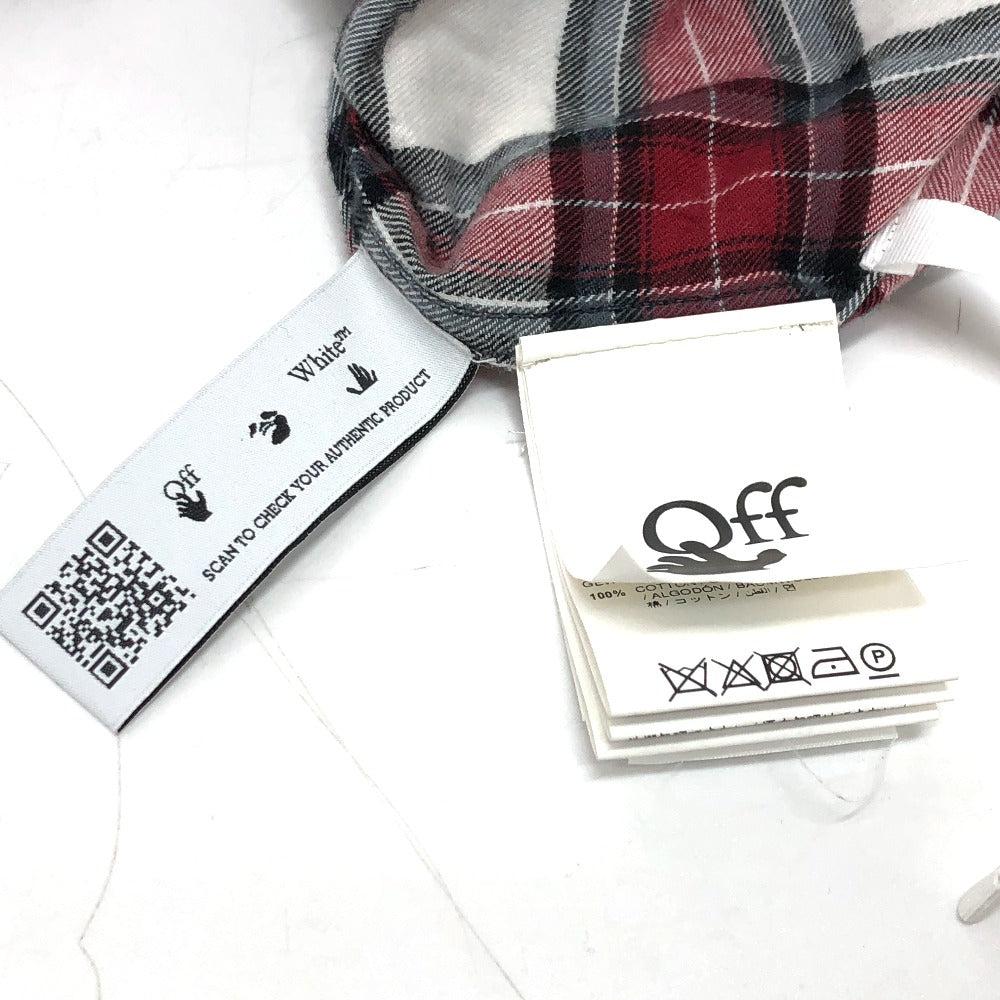 OFF-WHITE Long sleeve shirt cotton Red Long sleeve Spray Check Pattern mens XL Used Authentic