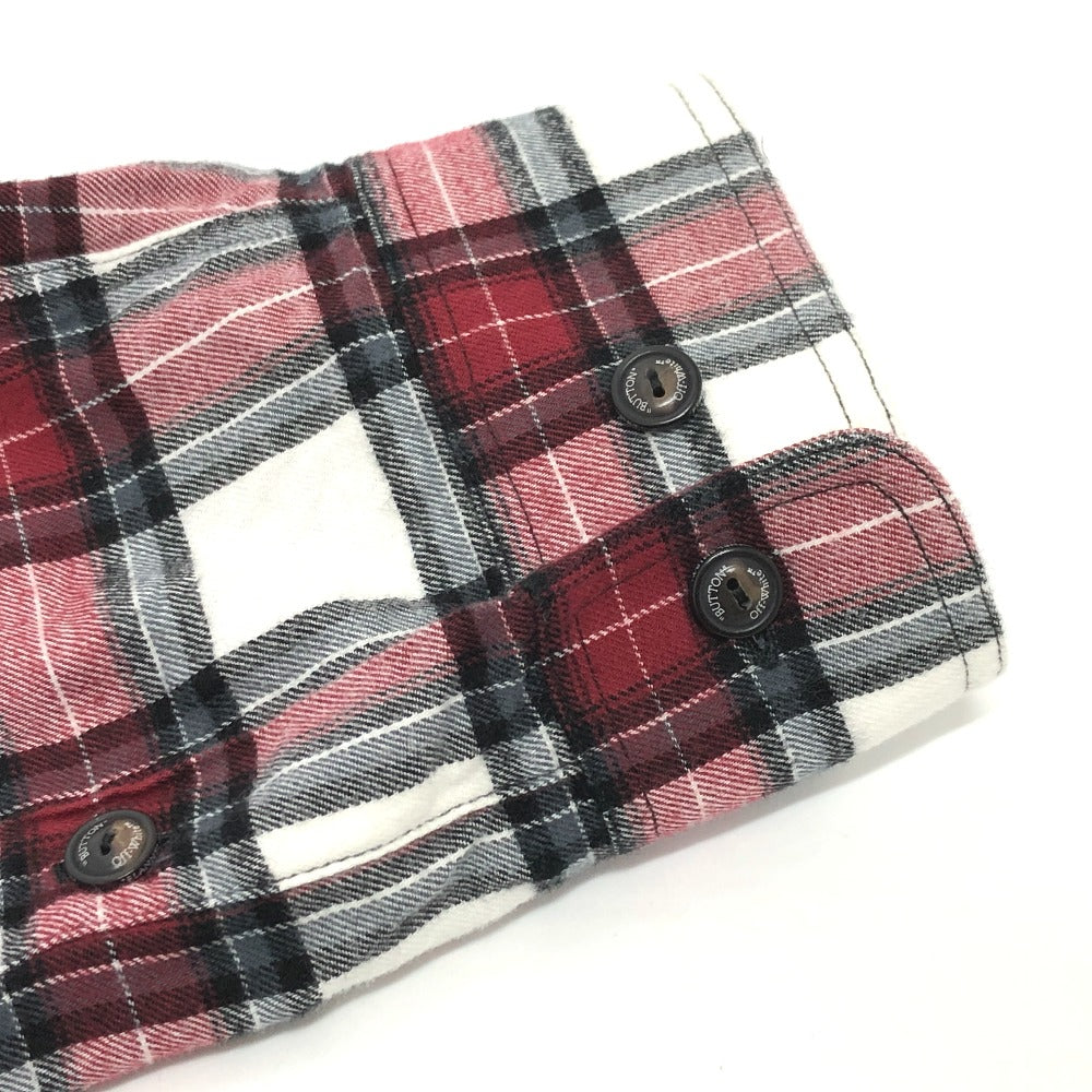 OFF-WHITE Long sleeve shirt cotton Red Long sleeve Spray Check Pattern mens XL Used Authentic