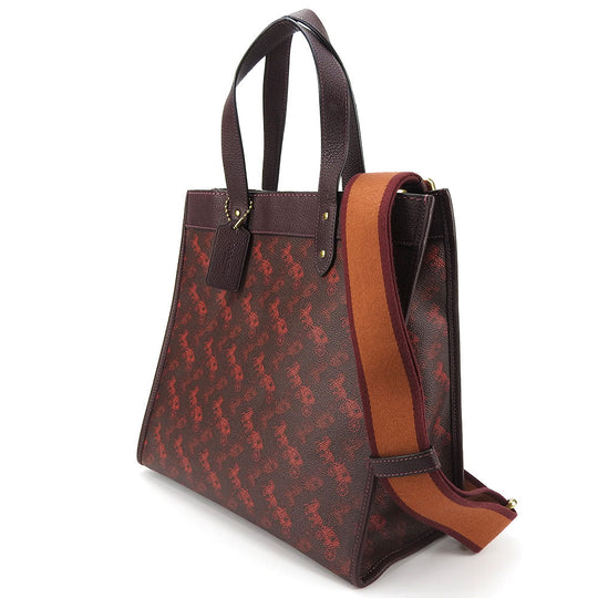COACH Tote Bag 89143 Coated canvas, Leather, Canvas Brown Hose & carriage Women Used Authentic