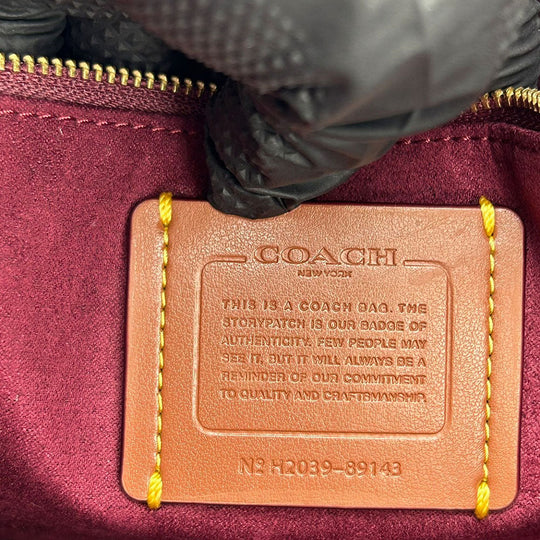 COACH Tote Bag 89143 Coated canvas, Leather, Canvas Brown Hose & carriage Women Used Authentic