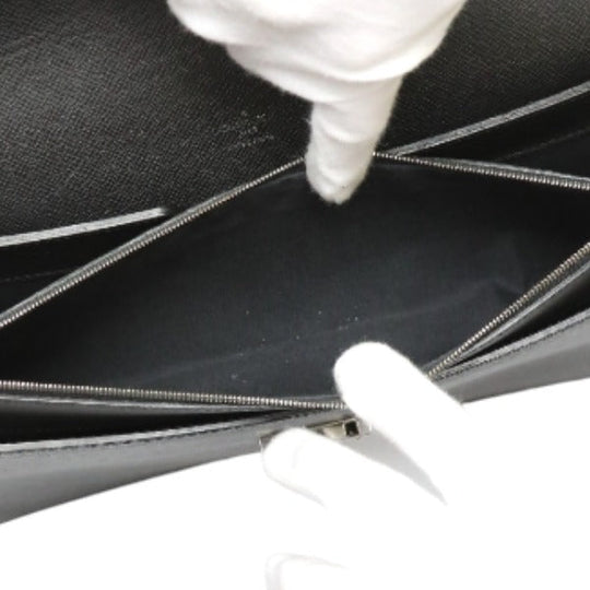 LOUIS VUITTON Business bag M32752 Taiga Leather black Briefcase Taiga Aldoise mens Used Authentic