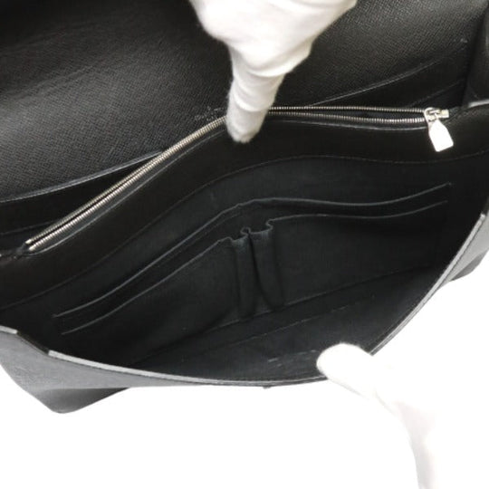 LOUIS VUITTON Business bag M32752 Taiga Leather black Briefcase Taiga Aldoise mens Used Authentic