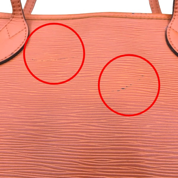 LOUIS VUITTON Tote Bag M40884 Epi Leather Orange Tote Bag Epi Neverfull MM Women Used Authentic