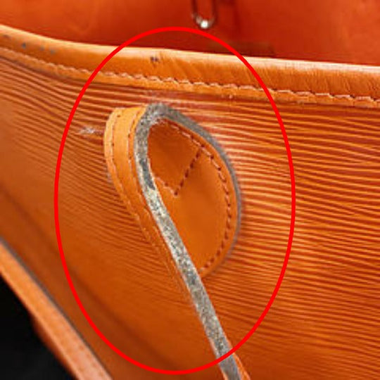 LOUIS VUITTON Tote Bag M40884 Epi Leather Orange Tote Bag Epi Neverfull MM Women Used Authentic