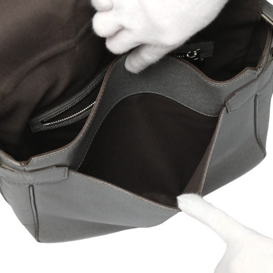 LOUIS VUITTON Shoulder Bag M32623 Taiga Leather gray Men's men's Taiga Roman MM mens Used Authentic