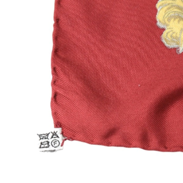 HERMES scarf silk Red Carre90 100% silk Women Used Authentic