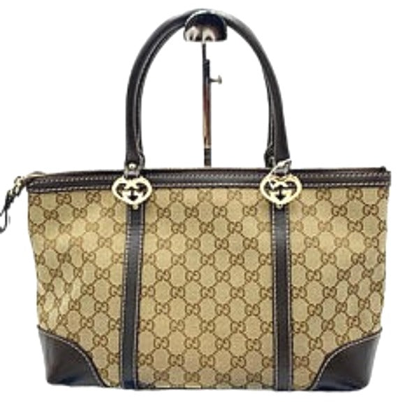 GUCCI Tote Bag 257069 GG canvas beige Handbag GG pattern canvas unisex(Unisex) Used Authentic