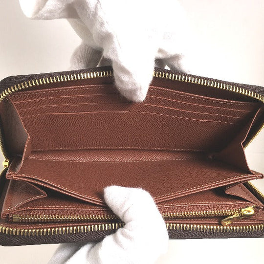 LOUIS VUITTON Long Wallet Purse M42616 Monogram canvas Brown Long Wallet Purse Monogram Zippy wallet unisex(Unisex) Used Authentic