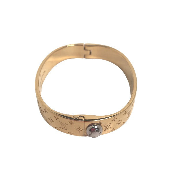 LOUIS VUITTON bracelet M00251 Gold Plated gold Cuff nanogram Monogram Small size Women S Used Authentic