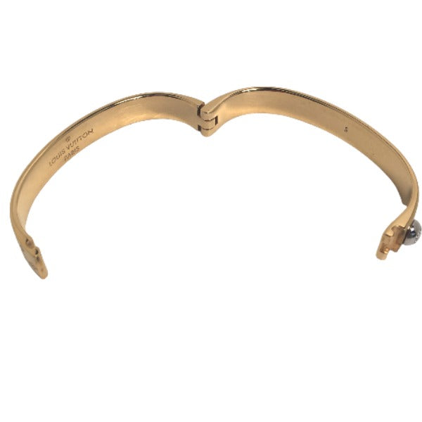 LOUIS VUITTON bracelet M00251 Gold Plated gold Cuff nanogram Monogram Small size Women S Used Authentic