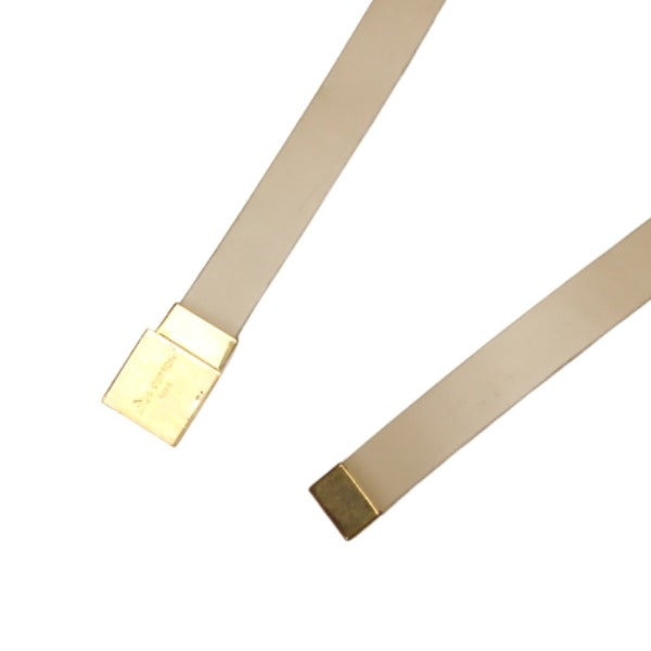 LOUIS VUITTON belt PVC, Leather beige belt Saintur Women Used Authentic