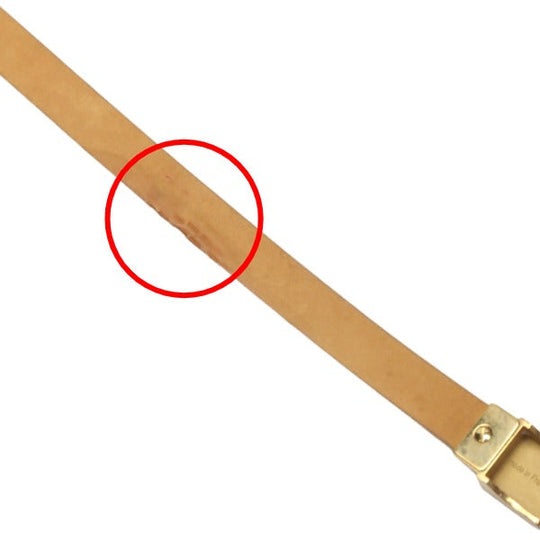 LOUIS VUITTON belt PVC, Leather beige belt Saintur Women Used Authentic