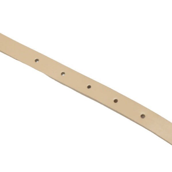 LOUIS VUITTON belt PVC, Leather beige belt Saintur Women Used Authentic