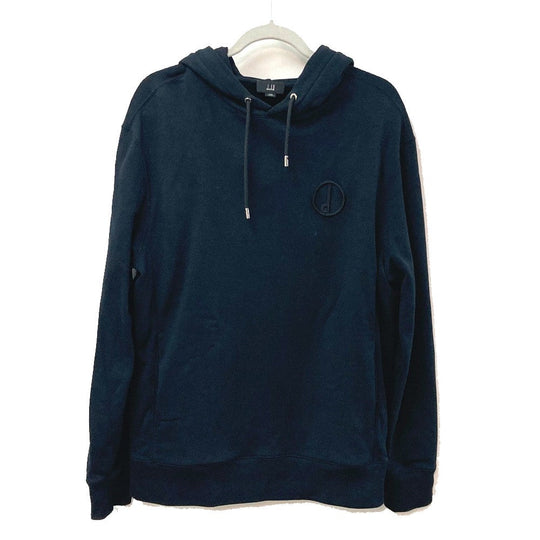 Dunhill Hoodie cotton black logo Apparel Tops mens L Used Authentic