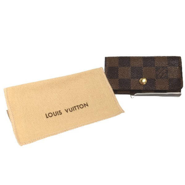 LOUIS VUITTON Key case Key holder  N62631 Damier canvas Brown Key case for 4 Key holder Damier Multicles4 unisex(Unisex) Used Authentic